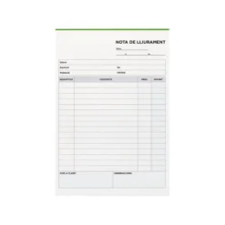 Talonario liderpapel entregas cuarto original y copia t226 texto en catalan.