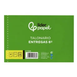 Talonario liderpapel entregas 8º original y copia t228 apaisado 100 hojas (50 juegos duplicado)