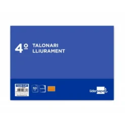 Talonario liderpapel entregas cuarto original y copia t229 apaisado texto en catalan