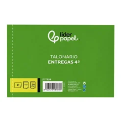 Talonario liderpapel entregas cuarto original y 2 copias t329 apaisado