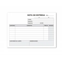 Talonario liderpapel entregas 8º original t128 apaisado 100 hojas