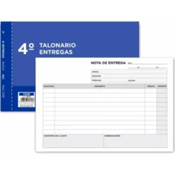 Talonario liderpapel entregas cuarto original y copia t229 apaisado
