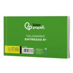 Talonario liderpapel entregas 8º original y 2 copias t328 apaisado 150 hojas (50 juegos triplicado)