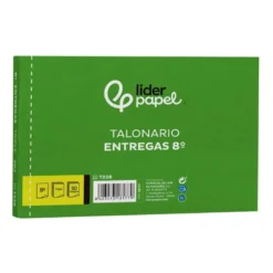Talonario liderpapel entregas 8º original y 2 copias t328 apaisado 150 hojas (50 juegos triplicado)