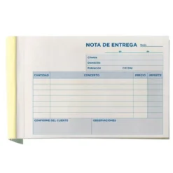 Talonario liderpapel entregas 8º original y 2 copias t328 apaisado 150 hojas (50 juegos triplicado)