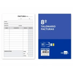 Talonario liderpapel facturas 8º original y copia t200 con i.G.I.C.