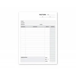 Talonario liderpapel facturas cuarto original t116 con i.G.I.C.