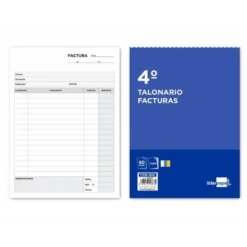 Talonario liderpapel facturas cuarto original y 2 copias t316 con I.G.I.C