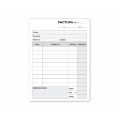 Talonario liderpapel facturas 8º original t100 con i.G.I.C
