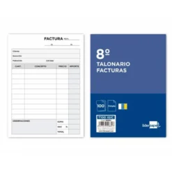 Talonario liderpapel facturas 8º original t100 con i.G.I.C
