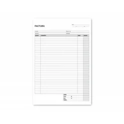 Talonario liderpapel facturas folio original y copia t223 con i.V.A. Texto en catalan