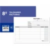 Talonario liderpapel facturas 8º original y copia t247 apaisado sin i.V.A.