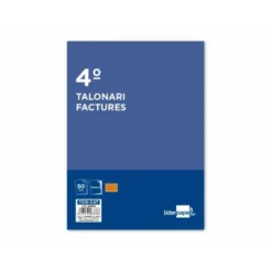 Talonario liderpapel facturas cuarto original y copia t216 con i.V.A. Texto en catalan.