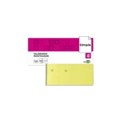Talonario liderpapel mostrador 60x145 mm tl01 amarillo con matriz