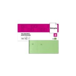 Talonario liderpapel mostrador 60x145 mm tl06 verde con matriz