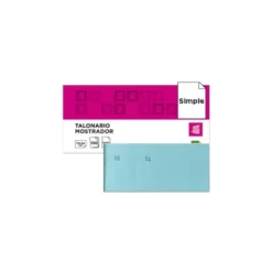 Talonario liderpapel mostrador 50x110 mm tl08 celeste con matriz