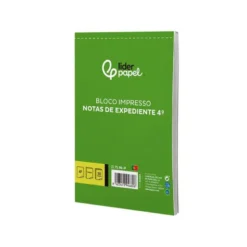 TALONARIO LIDERPAPEL NOTAS DE EXPEDIENTE CUARTO DUPLO TEXTO EN PORTUGUES
