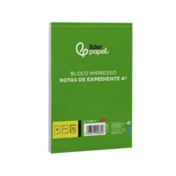 TALONARIO LIDERPAPEL NOTAS DE EXPEDIENTE CUARTO DUPLO TEXTO EN PORTUGUES