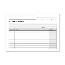 TALONARIO LIDERPAPEL NOTAS DE EXPEDIENTE OCTAVO DUPLO TEXTO EN PORTUGUES