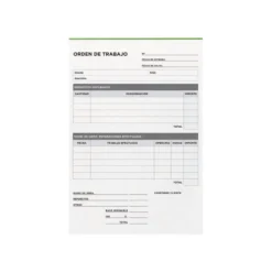Talonario liderpapel orden de trabajo cuarto original y copia t255
