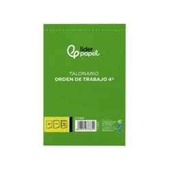 Talonario liderpapel orden de trabajo cuarto original y copia t255