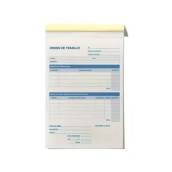 Talonario liderpapel orden de trabajo cuarto original y copia t255