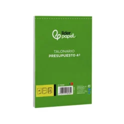 Talonario liderpapel presupuesto cuarto original y copia t230