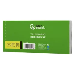 Talonario liderpapel recibos 3/fº apaisado original y 2 copias sin matriz