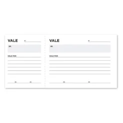 TALONARIO LIDERPAPEL VALES TRES EN FOLIO 104 -TEXTO EN PORTUGUES