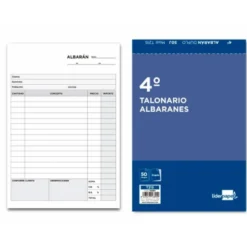 Talonario liderpapel albaran cuarto original y copia t215