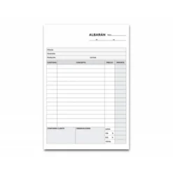 Talonario liderpapel albaran cuarto original y copia t215