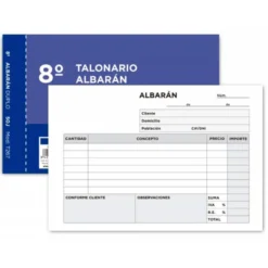 Talonario liderpapel albaran octavo duplicado apaisado