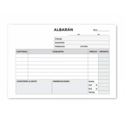 Talonario liderpapel albaran octavo duplicado apaisado