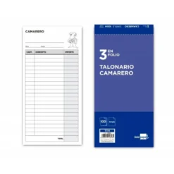 Talonario liderpapel camarero 3/fº original t114
