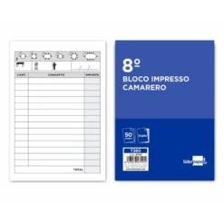 Talonario liderpapel camarero 8º original y copia t280