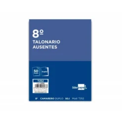 Talonario liderpapel camarero 8º original y copia t252 zig zag