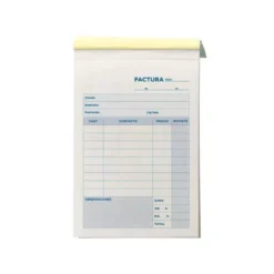 Talonario liderpapel facturas 8º original t100 con i.V.A.