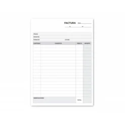 Talonario liderpapel facturas cuarto original t117 sin i.V.A.