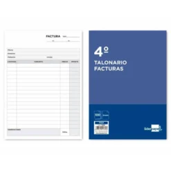 Talonario liderpapel facturas cuarto original t117 sin i.V.A.