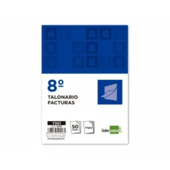 Talonario liderpapel facturas 8º original y 2 copias t301 sin I.V.A.
