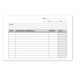 Talonario liderpapel multiuso octavo duplicado apaisado