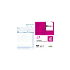 Talonario liderpapel pedidos cuarto 122