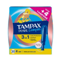 TAMPON TAMPAX PEARL COMPAK REGULAR CAJA DE 20 UNIDADES