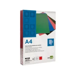 Tapa de Encuadernacion Carton Liderpapel DIN A4 Rojo 1mm pack 50 uds