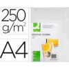 Tapa de Encuadernacion Carton Q connect Din A4 Blanco Brillante 215gr pack 100 uds