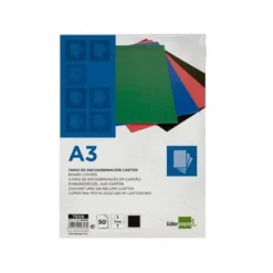 Tapa de Encuadernacion Carton Liderpapel DIN A3 Negra 1mm pack 50 uds