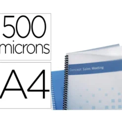 TAPA DE ENCUADERNACION GBG POLIPROPILENO POLYCOVER OPACA 500 MC DIN A4 TRANSLUCIDA PACK DE 100 UNIDADES