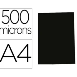TAPA DE ENCUADERNACION GBG POLIPROPILENO POLYCOVER OPACA 500 MC DIN A4 COLOR NEGRO PACK DE 100 UNIDADES