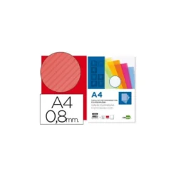 Tapa de Encuadernacion Onudlada Polipropileno Liderpapel DIN A4 Rojo 0.8mm pack 50 uds