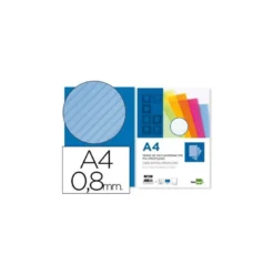 Tapa de Encuadernacion Ondulada Polipropileno Liderpapel DIN A4 Azul 0.8mm pack 50 uds